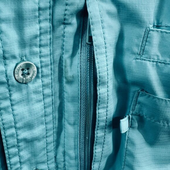 Reel Legends Men Shirt Small Blue Button Front Long Sleeve Fishing Vented Pocket - Picture 4 of 10